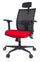 Chaise de bureau de direction 67x67x102-125 cm en ABS et tissu rouge