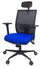 Chaise de bureau de direction 67x67x102-125 cm en ABS et tissu bleu