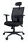 Chaise de bureau de direction 67x67x102-125 cm en ABS et tissu noir
