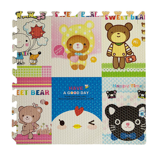 Tapis de puzzle pour enfants 4 pièces 60x60 cm Funny sconto