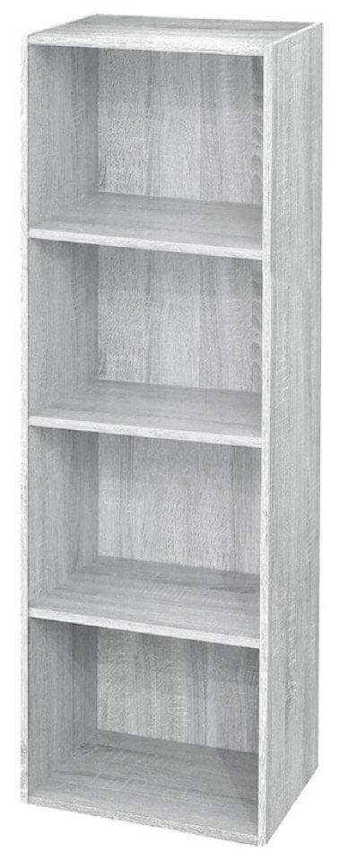 Libreria 4 ripiani 40x29x132 cm in Legno Bianco-1