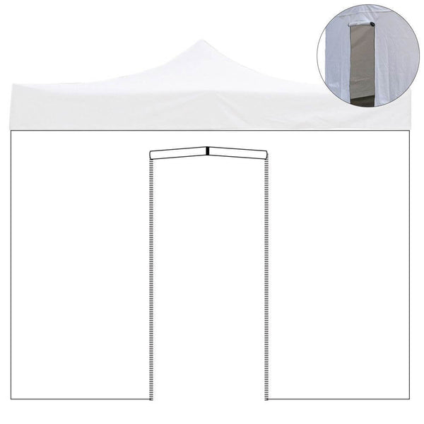 Couverture Latérale pour Gazebo Rétractable 2x2m Étanche Blanc prezzo