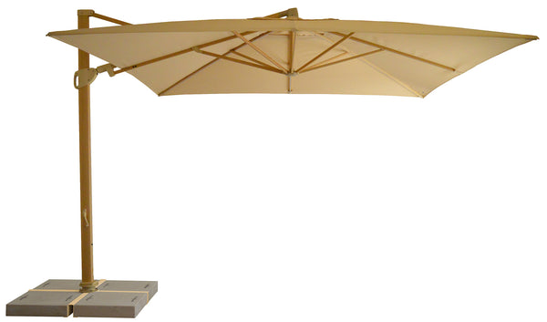 Parasol de jardin décentralisé 3,3x3,3m en aluminium et polyester écru prezzo