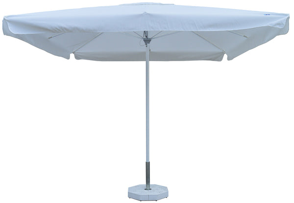 acquista Parasol de jardin 3x3 m Mât Ø48 mm en Aluminium Blanc Brillant Toile Polyester Blanc