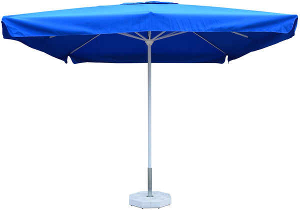 Parasol de jardin 3x3 m mât Ø48 mm en aluminium blanc poli toile polyester bleu prezzo