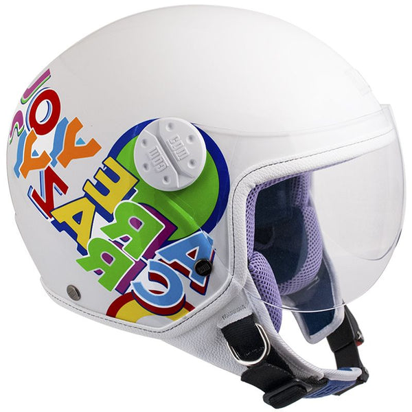 Casque Demi-Jet Enfant CGM Sport 205G Visière Contour Blanc acquista