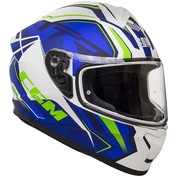 acquista Casque Intégral Scooter CGM Suzuka 301G Visière Longue Bleu Mat Différentes Tailles