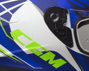 Casco Integrale per Scooter Visiera Lunga CGM Suzuka 301G Blu Opaco Varie Misure-3