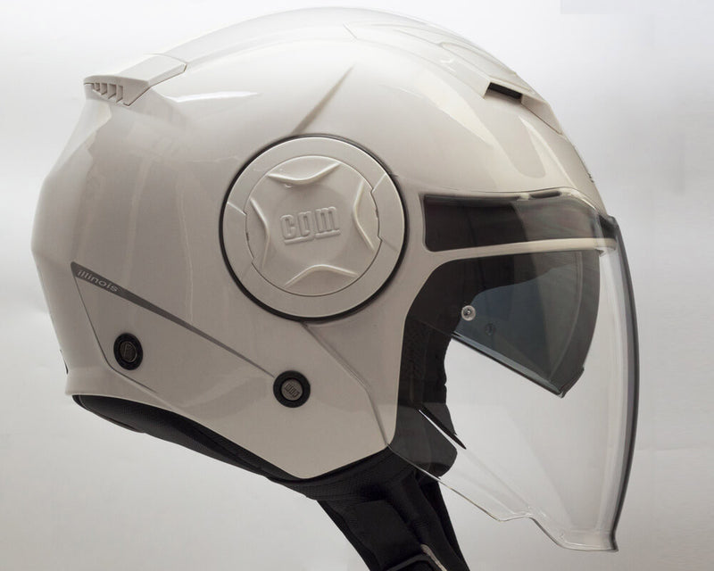 Casco Jet per Scooter Visiera Lunga CGM Illinois 129A Bianco Varie Misure-2