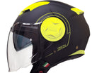 Casco Jet per Scooter Visiera Lunga CGM Dixon 129S Giallo Fluo Opaco Varie Misure-4