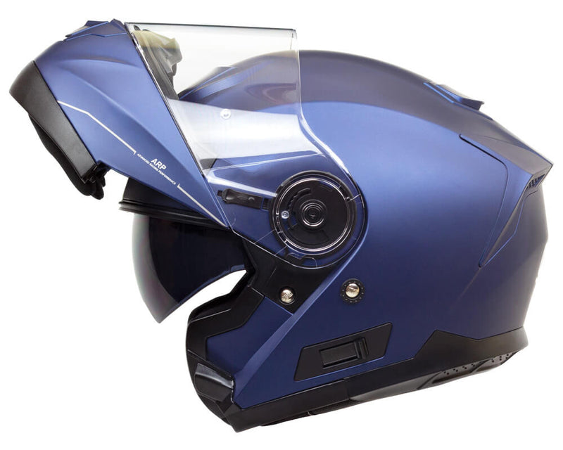 Casco Integrale per Scooter Visiera Lunga CGM Osaka 506A Blu Opaco Varie Misure-2