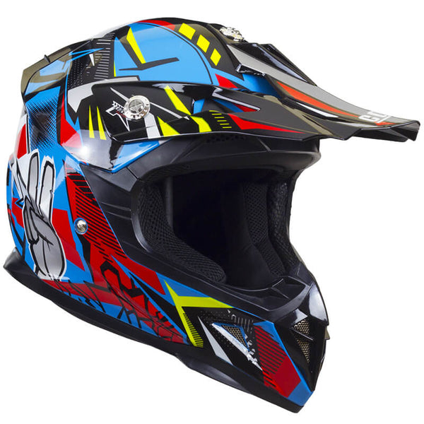 Casque Intégral pour Moto Cross CGM 209G Winner Enfant Bleu Différentes Tailles acquista