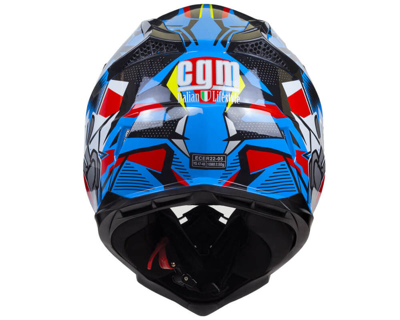 Casco Integrale per Bambino da Moto Cross CGM 209G Winner Azzurro Varie Misure-3