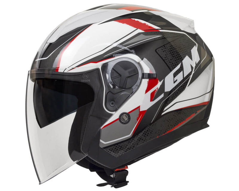 Casco Jet per Scooter Visiera Lunga CGM Mayer 130X Rosso Varie Misure-5