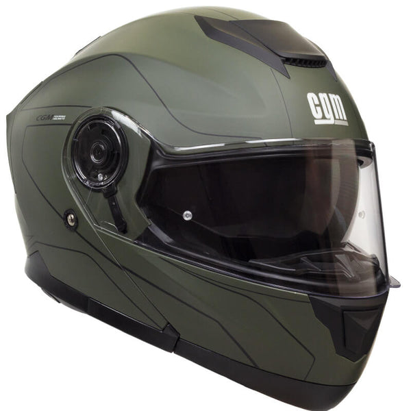 Casque Intégral Scooter Visière Longue CGM Kyoto 506G Vert Mat Différentes Tailles online