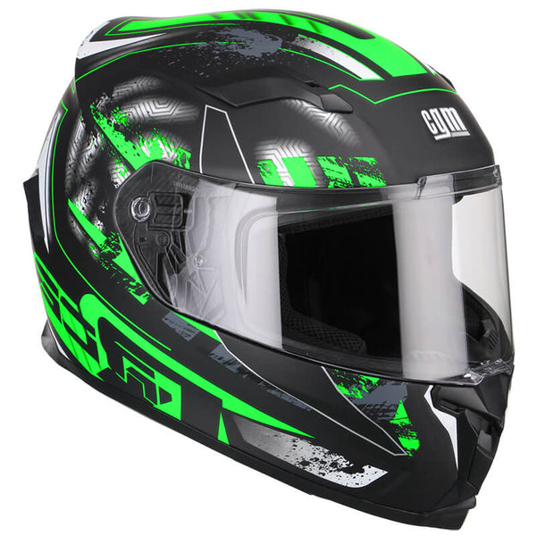 sconto Casque Intégral pour Scooter Visière Longue CGM Jerez 307G Vert Fluo Mat Différentes Tailles