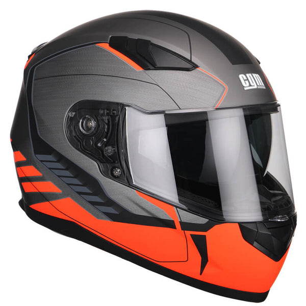 online Casque Intégral Scooter CGM Silverstone 317G Visière Longue Mat Orange Fluo Différentes Tailles