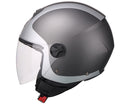 Casco Demi-Jet per Scooter Visiera Lunga CGM Positano 107V Titanium Opaco Varie Misure-3