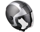 Casco Demi-Jet per Scooter Visiera Lunga CGM Positano 107V Titanium Opaco Varie Misure-4