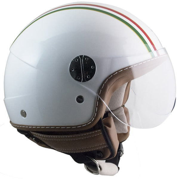 acquista Casque Jet pour Scooter Forme Visière CGM Italia 109I Blanc Différentes Tailles