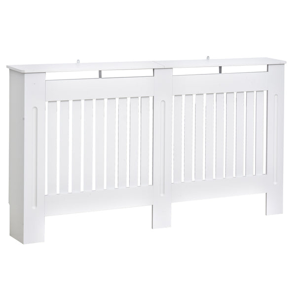 sconto Cache-radiateur en Bois MDF Blanc 152x19x81 cm