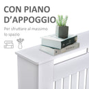 Copritermosifone in Legno MDF Bianco 172x19x81 cm -6