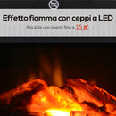 Camino Elettrico da Terra Effetto Fiamma 600W/1200W Nero -6