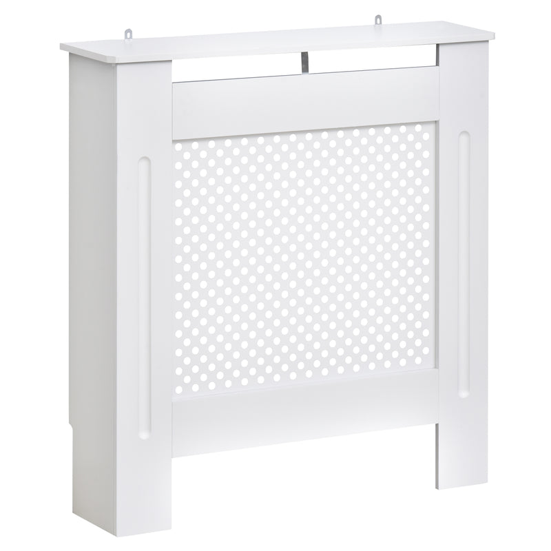 Copritermosifone in Legno a Griglia Bianco 78x82x19 cm -1