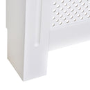 Copritermosifone in Legno a Griglia Bianco 78x82x19 cm -8