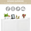 Copritermosifone in Legno a Griglia Bianco 151.5x82x19 cm -6