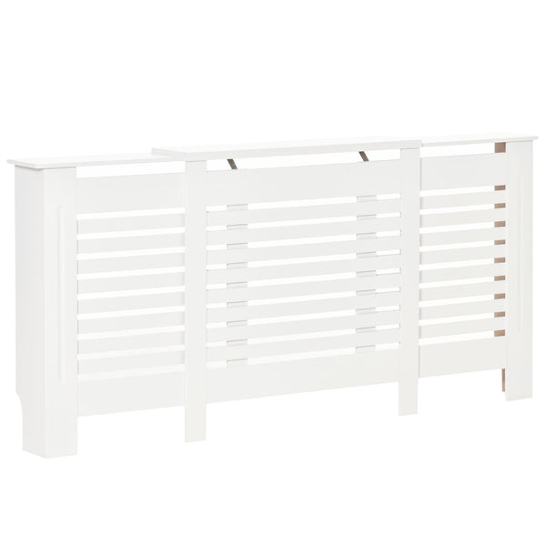 online Cache radiateur extensible 140-202x19x82,5 cm en MDF Blanc