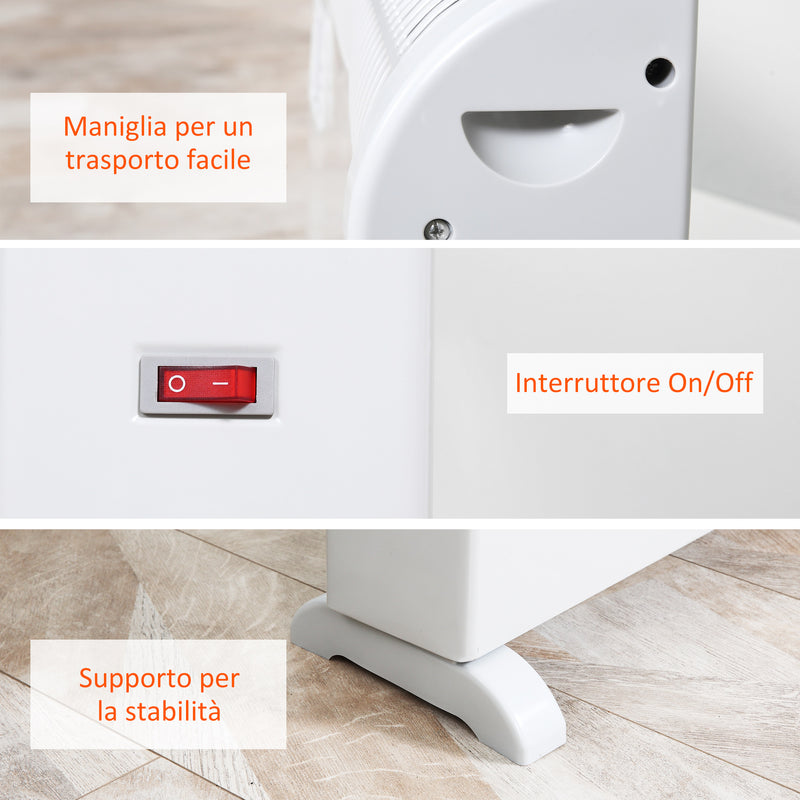 Termoventilatore da Parete o Appoggio 2000W 58,5x20x43 cm Bianco-8