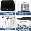 Deumidificatore 2L Massimo 25m2 Capacità 11,2L/24h 178W  Bianco-5