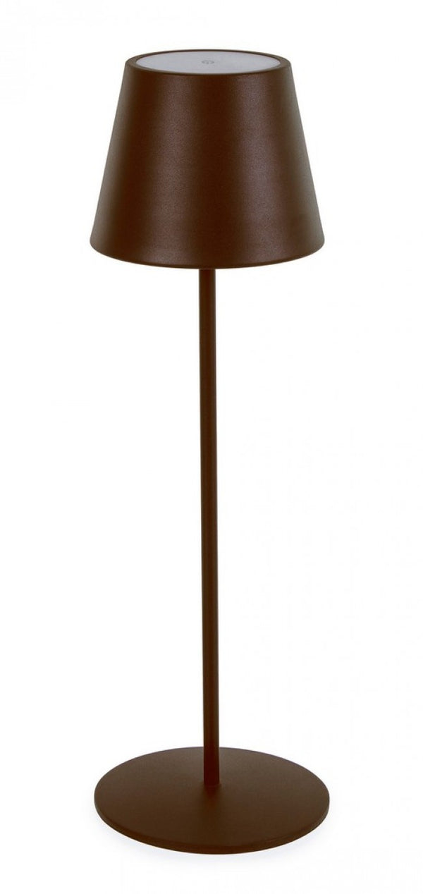 sconto Lampe de Table Ø12x38 cm en Acier Marron