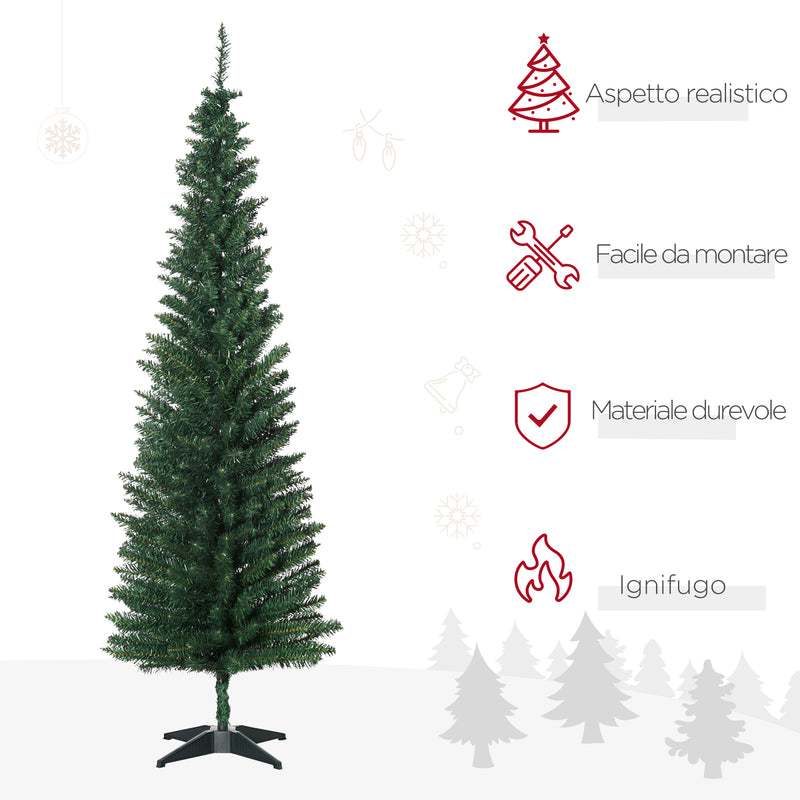 Albero di Natale Artificiale 180 cm 390 Rami Folti Verde -4