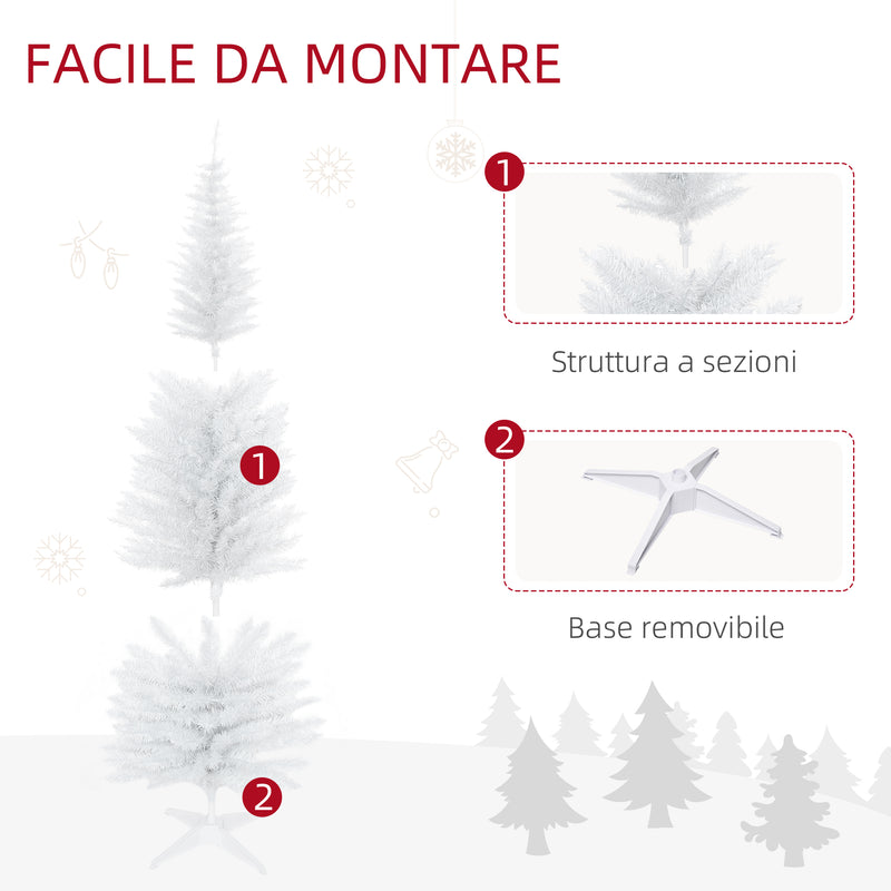 Albero di Natale Artificiale 180 cm 390 Rami Bianco-7