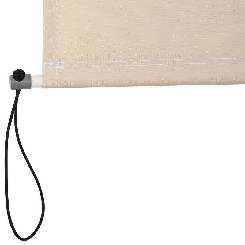 Tenda da Sole Avvolgibile da Soffitto 120x200 cm con Manovella Beige-8