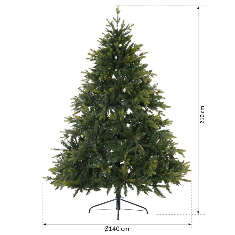 Albero di Natale Artificiale 210 cm 2692 Punte  Verde-3