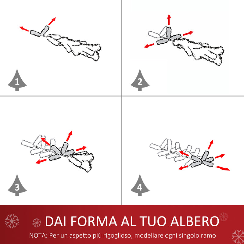 Albero di Natale Artificiale da Tavolo 60 cm 73 Rami 15 LED  Verde-6