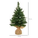 Mini Albero di Natale Artificiale 45 cm 50 Rami  Pino Verde-3