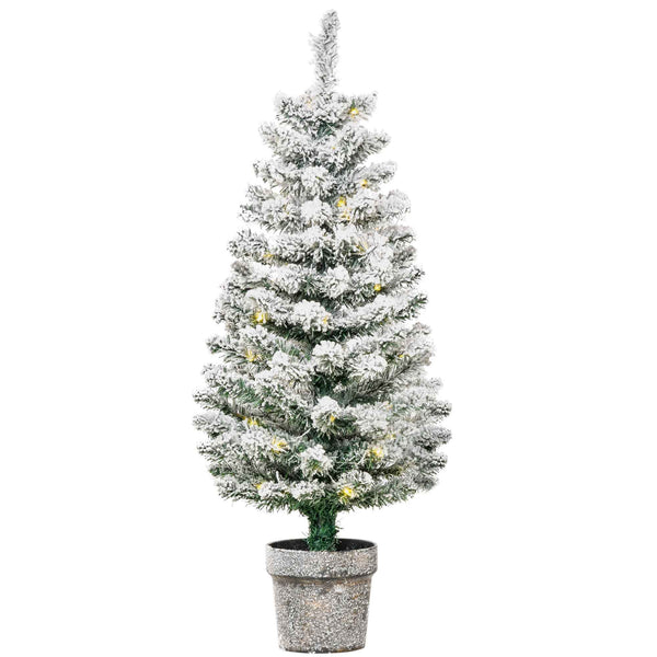 acquista Sapin de Noël Artificiel 90 cm 116 Branches avec Lumières Led Blanc Vert