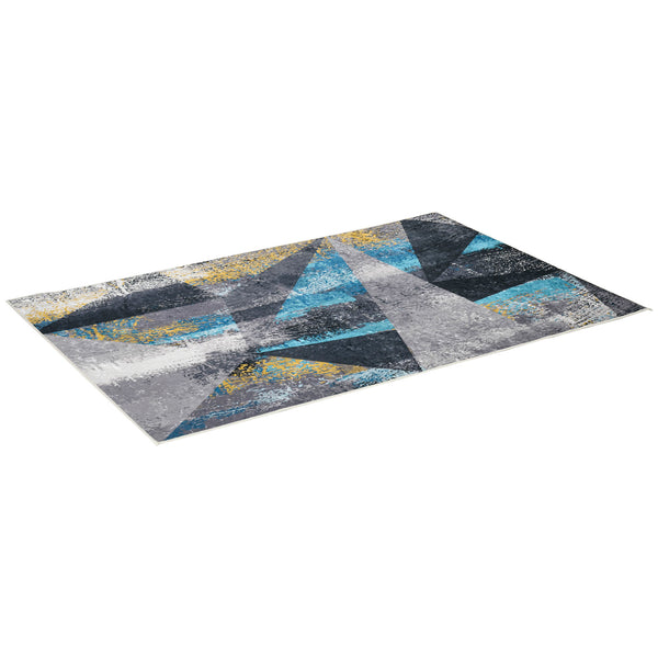 Tapis Moderne pour Intérieurs 200x140 cm en Polyester Effet Velours Multicolore acquista