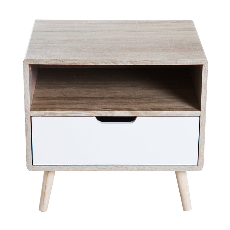 Comodino di Design Nordico in Legno 50x40x47 cm -1