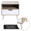 Comodino di Design Nordico in Legno 50x40x47 cm -9