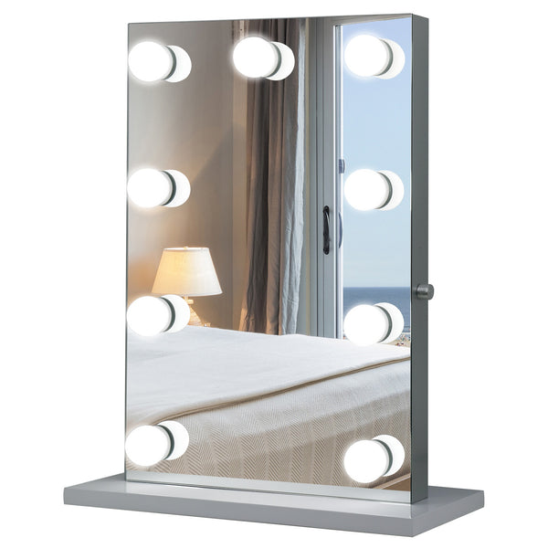 Miroir de table pour le maquillage avec 9 lumières LED 70x50x3 cm online