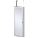 Armadio Portagioie a Specchio 35,5x9x100 cm  Bianco-1