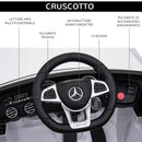 Macchina Elettrica per Bambini 12V con Licenza Mercedes GLA 45 AMG Bianca-8