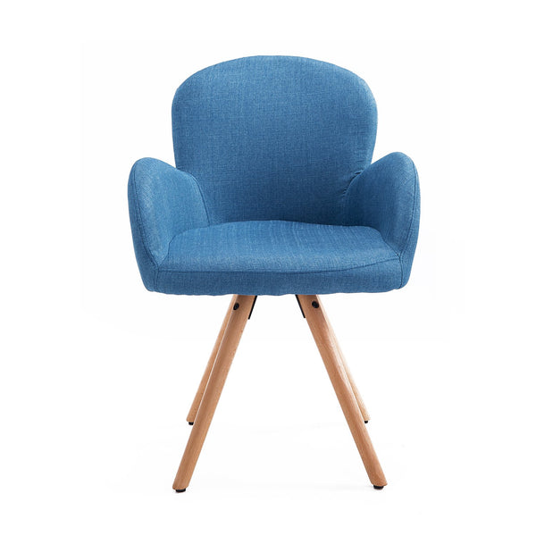 sconto Fauteuil moderne en bois de hêtre bleu