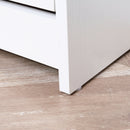 Scarpiera 3 Scomparti in Legno Bianco 60x24x132 cm -9