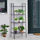 Scaffale a Scala 4 Ripiani in Acciaio Nero 60x35.2x148.2 cm -4